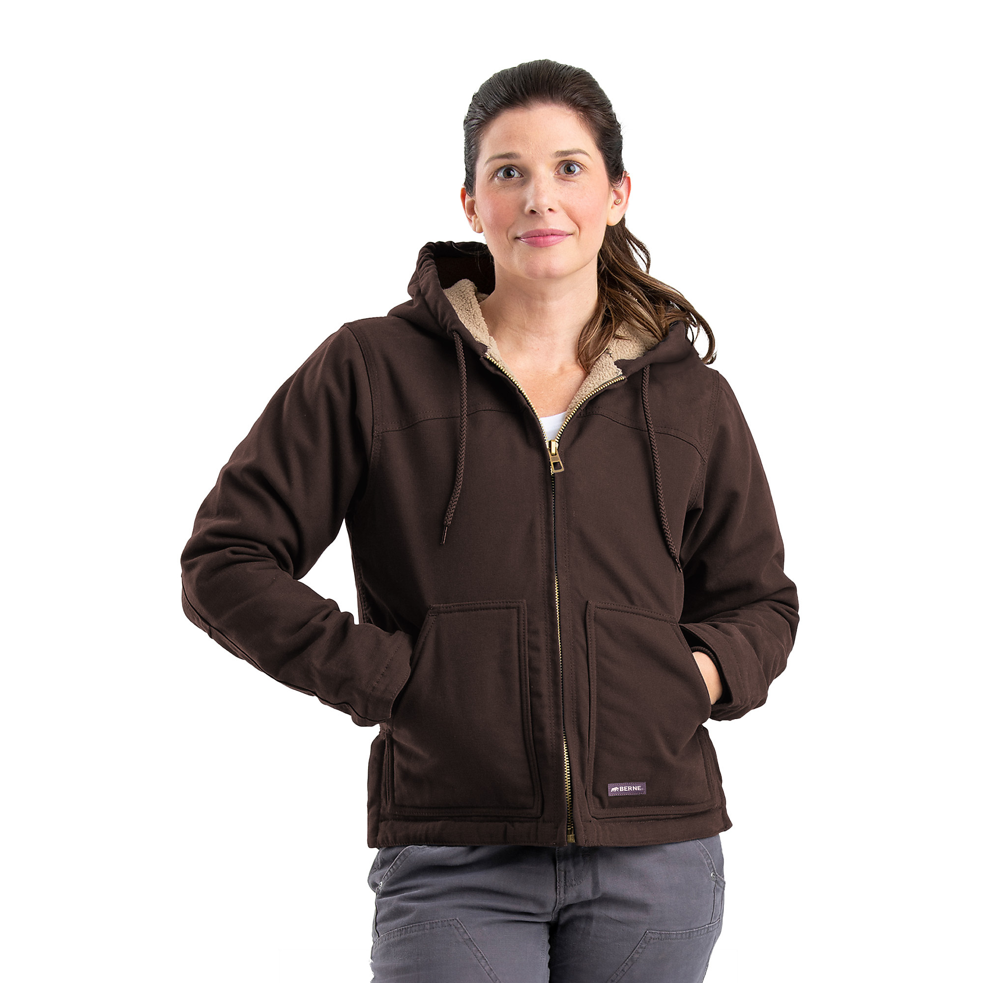 Berne Apparel Wn Wshd Hd Ct Dkbn L